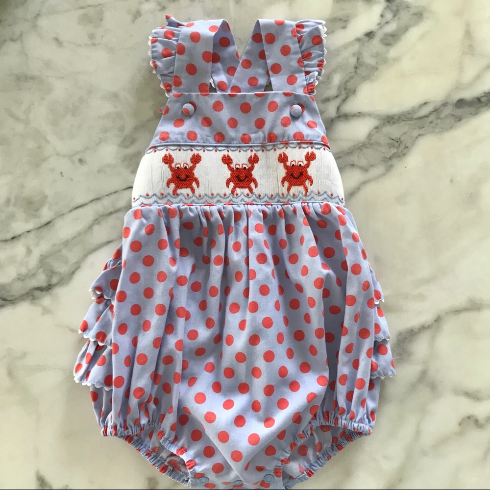 Southern Tots Smocked Crab Bubble 24m